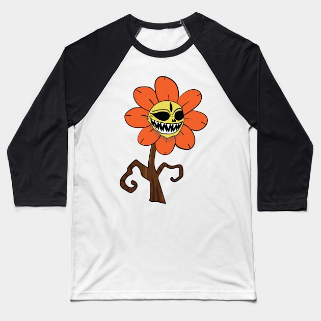 flower monster Baseball T-Shirt by SariBuah